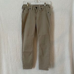 True Religion Linda Taupe Jeans Size 26 - Like New!